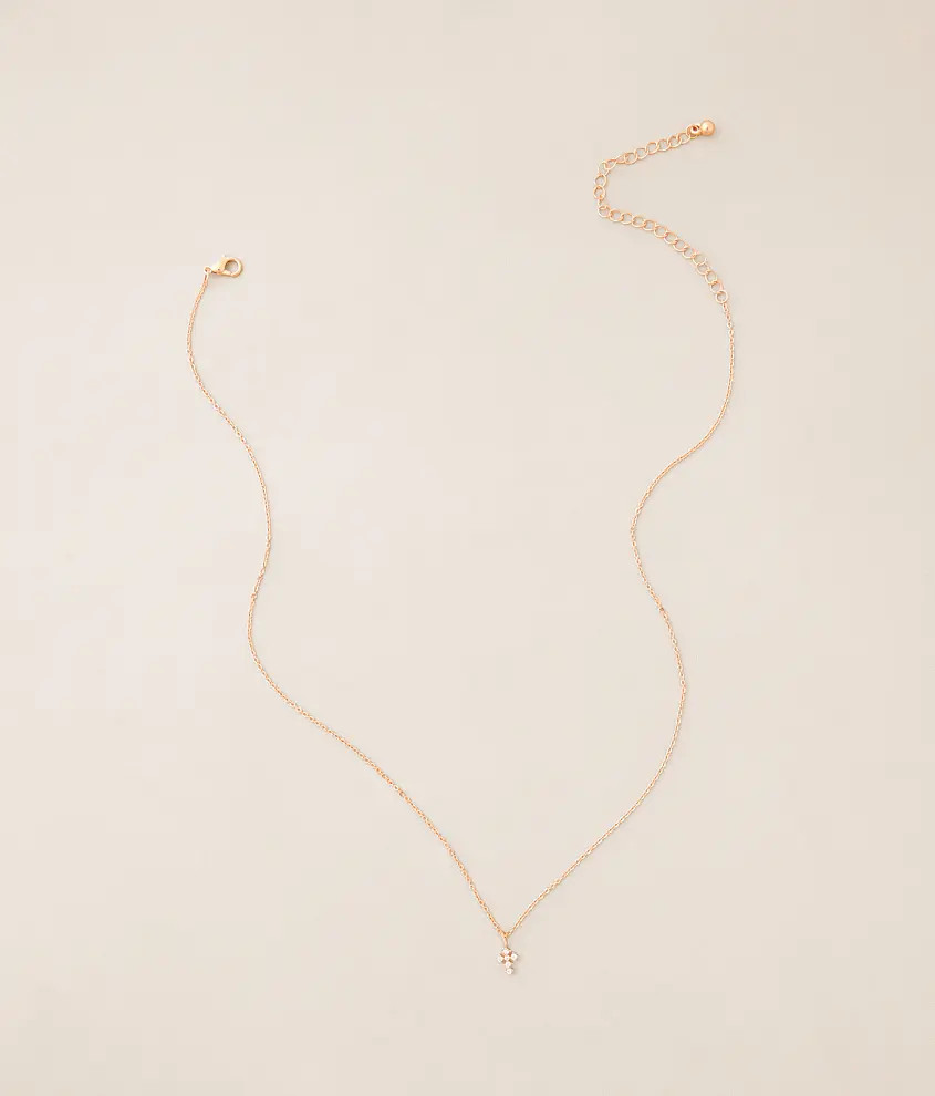 Dainty Glitz Cross Necklace | Buckle