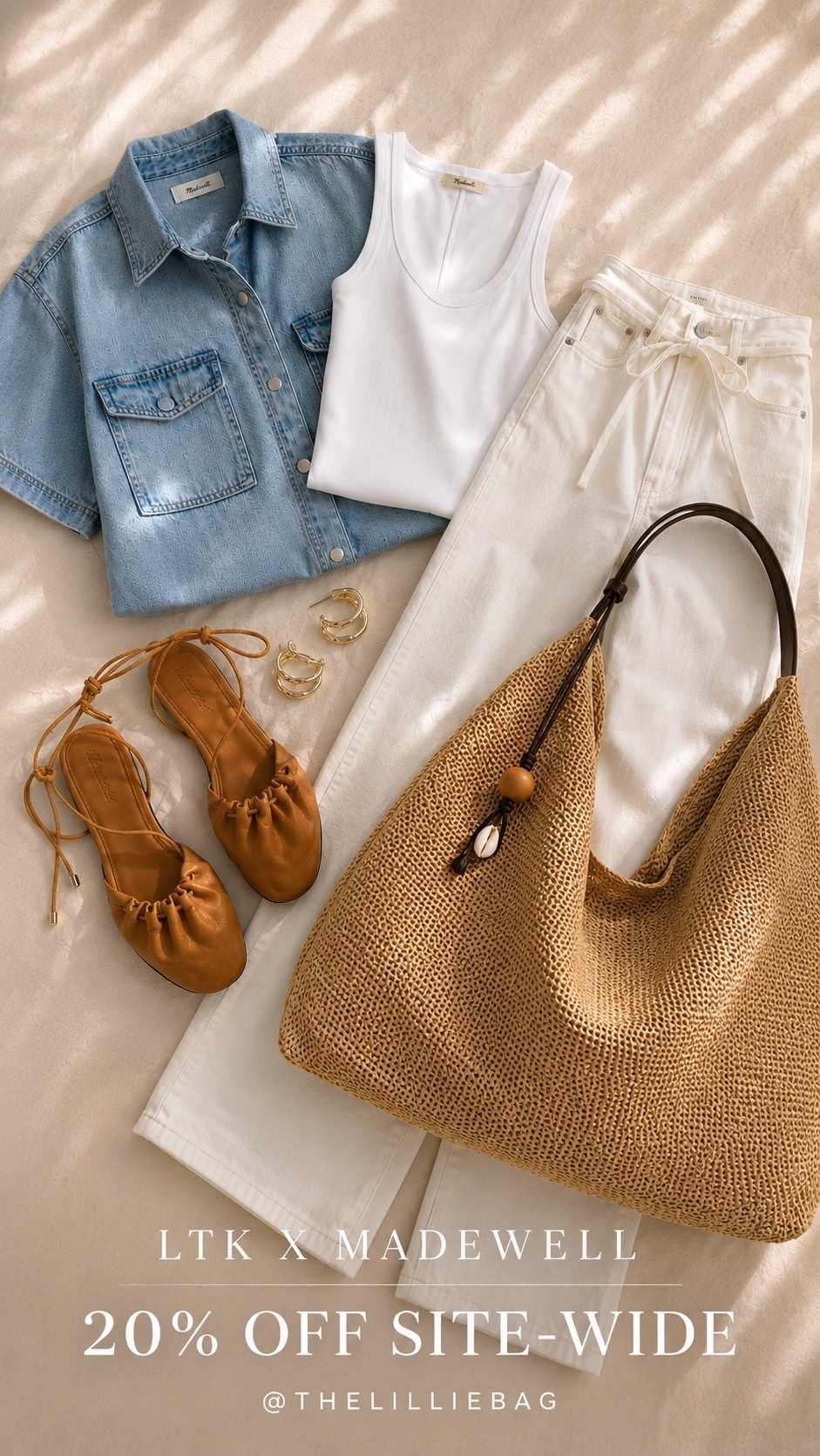 LTK x Madewell 🤍✨ use code LTK20

The kind of effortless outfit you’ll wear on repeat 🙌🏼 easy denim, crisp whites, woven textures, and the perfect neutral accessories for spring + summer

And the best part… it’s all 20% off sitewide right now 👏🏼 linked everything on my LTK!

madewell sale, spring outfits 2026, summer outfits, white denim, woven bag, casual chic, elevated basics, neutral style

#LTKootd #LTKSaleAlert #LTKxMadewell