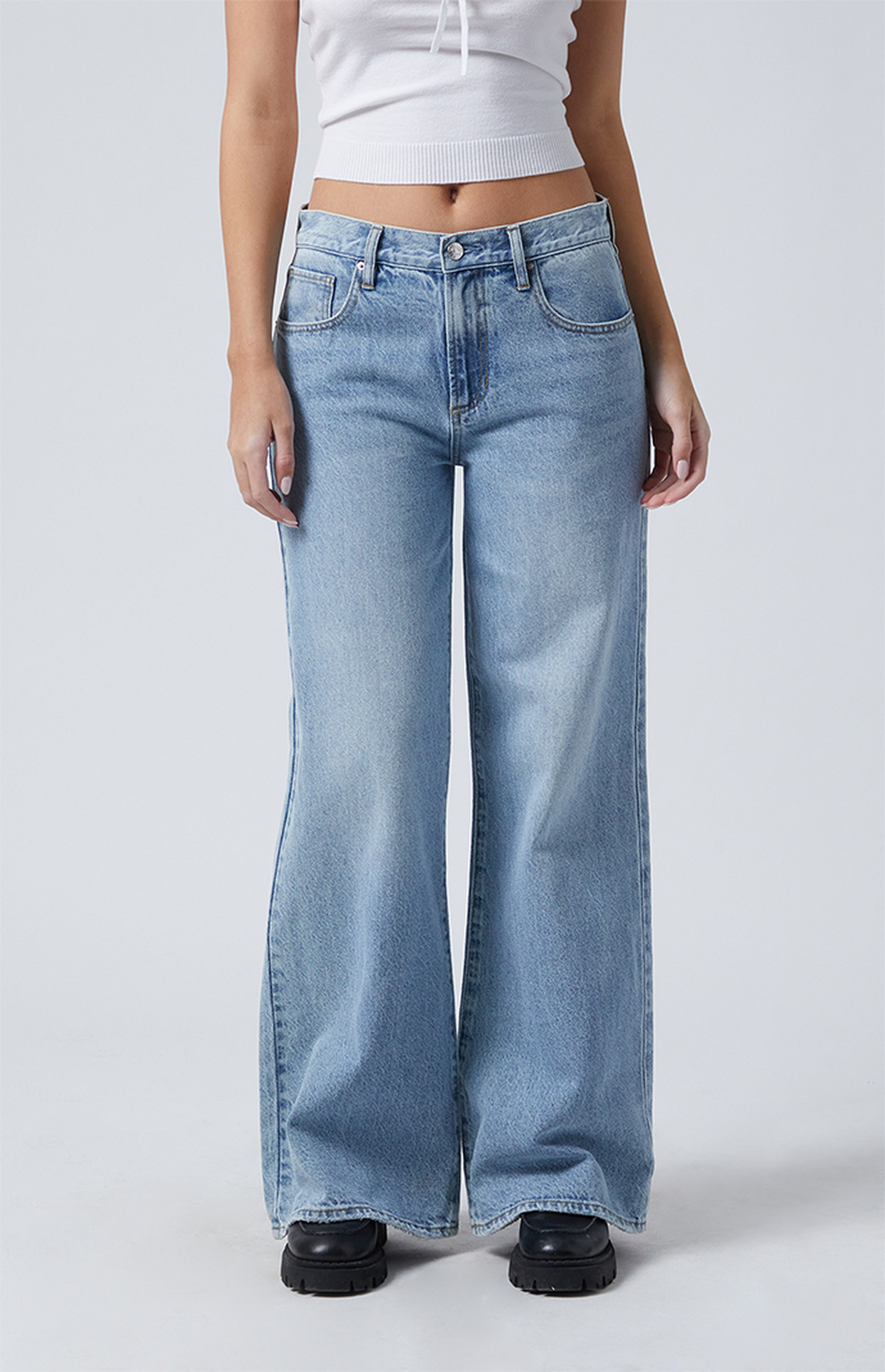 PacSun Lena Light Indigo Low Rise Super Baggy Jeans | PacSun