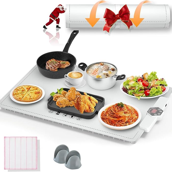 CJC Warming Mat for Food-Electric Warming Tray and Full Surface Heating,5 Temp Settings,4H Timer,... | Amazon (US)