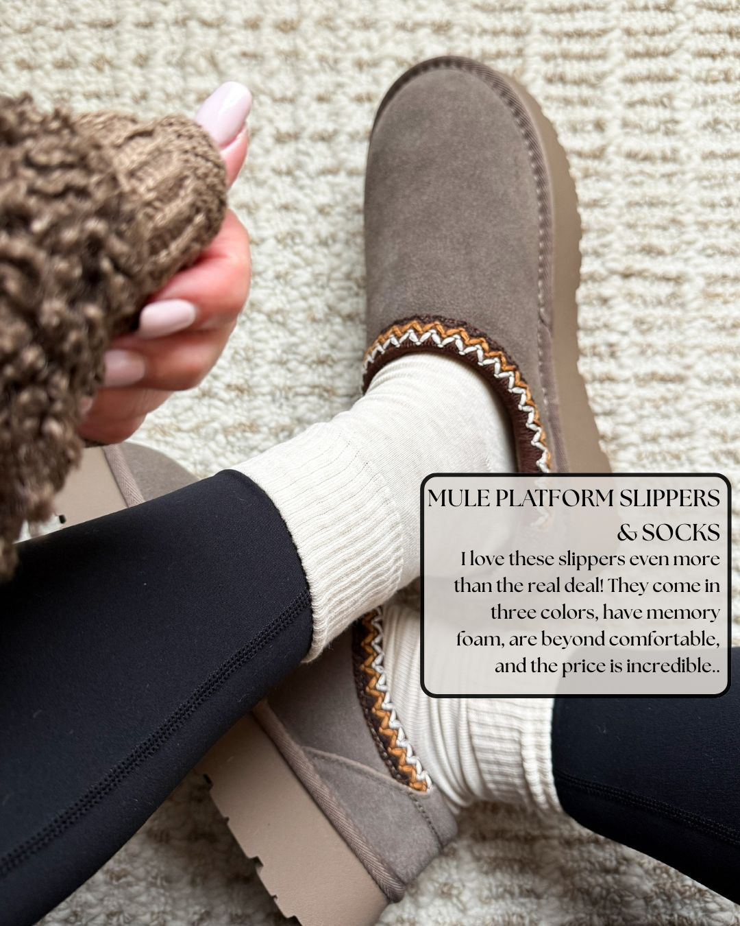✨MULE PLATFORM SLIPPERS · COZY + ELEVATED✨ These might just be my favorite slippers ever — soft memory foam, ultra-comfy fit, and a trendy platform sole that adds just the right lift. They come in three neutral shades and look so chic with cozy socks and leggings. The comfort level? Unreal — and the price makes them even better.

#TheHillaryStyle #Amazon #AmazonFashion #AmazonFinds #CozyStyle #FallFavorites #AffordableLuxury #DesignerInspiredStyle #ComfyAndChic #LoungeLooks #EffortlessFashion #HomeStyle #CasualChic #HighEndStyleOnABudget #WinterEssentials 

 #LTKOver40 #LTKFindsUnder50 #LTKStyleTip