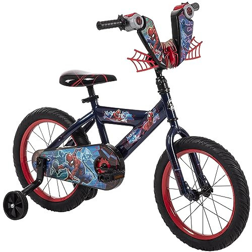 Huffy Marvel Spiderman 16 Inch Kid's Bike, Ideal for Ages 4-6 Years Old, Training Wheels Included, Quick Connect Assembly, Fun and Playful Spiderman Graphics, Simple Coaster Brake | Amazon (US)
