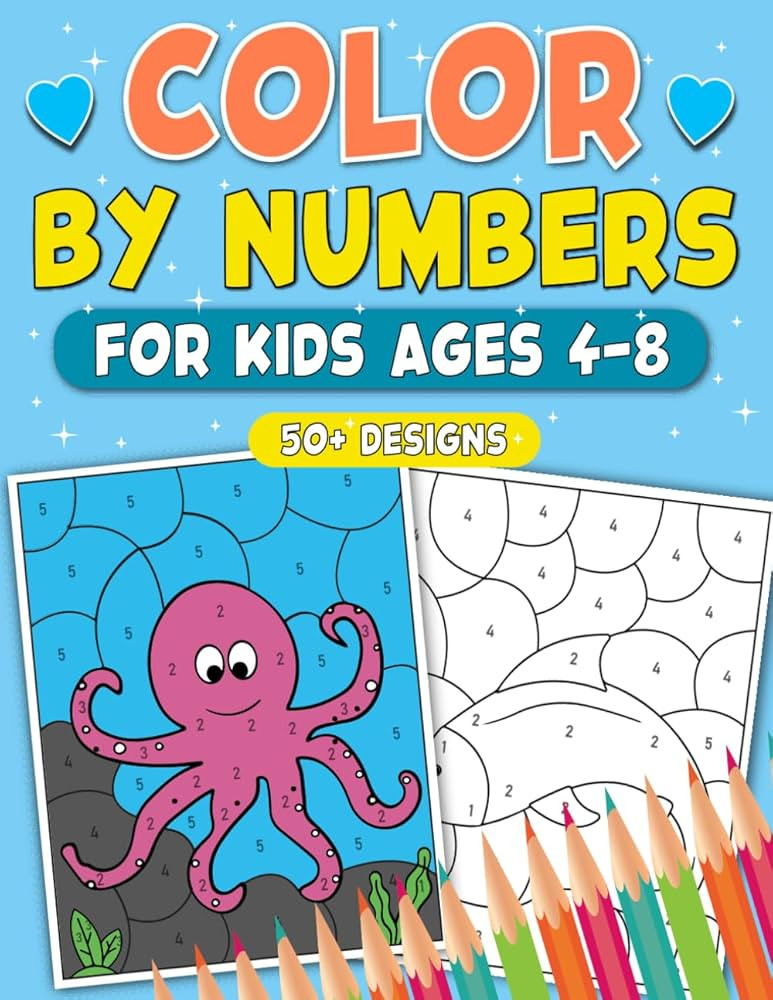 Color By Numbers For Kids: Fun and Engaging Activity Book with 50+ Patterns to Learn with Cute An... | Amazon (US)
