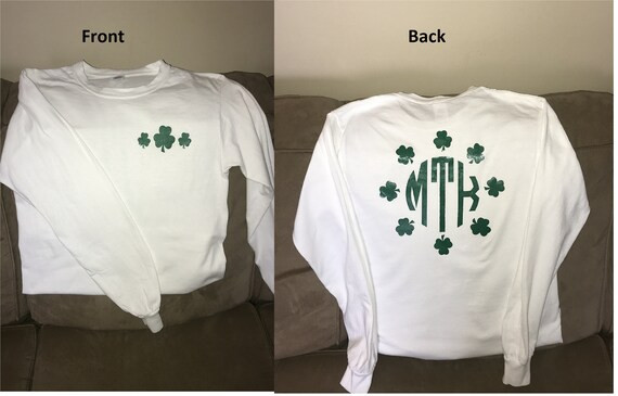 Monogram Shamrock Shirt | Etsy (US)