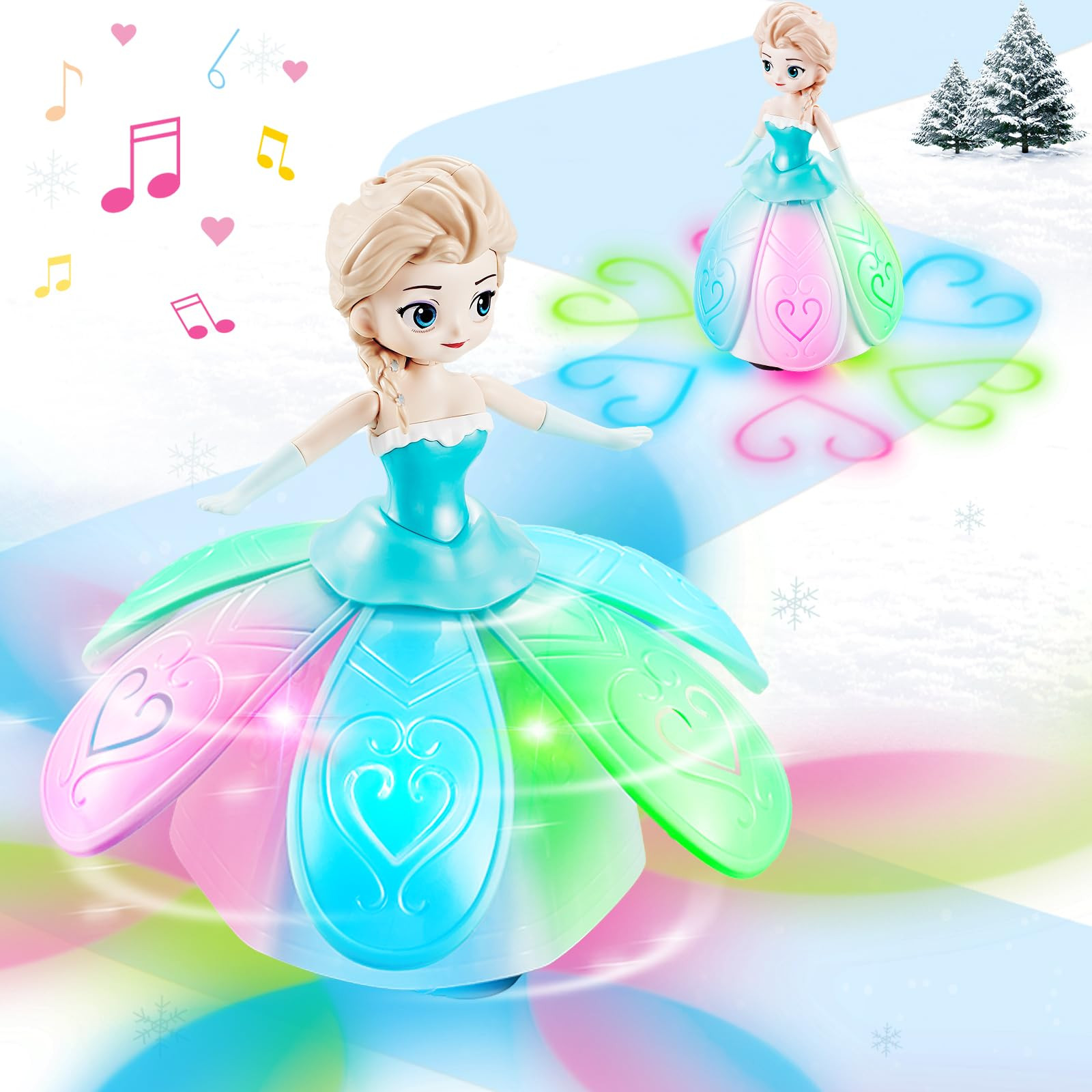 Toys for 3 Year Old Girls, Ice Princess Dancing Robot Doll for 3 4 5 Year Old Girl Birthday Gifts... | Amazon (US)