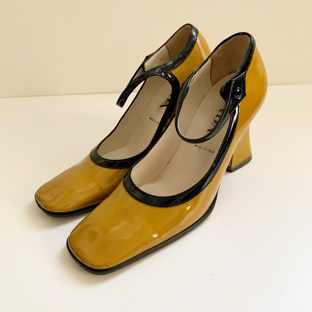 PRADA Vintage Bicolor Strap Pumps - Etsy Canada | Etsy (US)