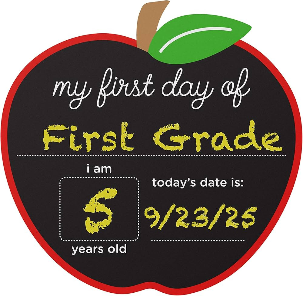 Pearhead First and Last Day of School Reversible Chalkboard, Reusable Photo Sharing Prop with Cha... | Amazon (US)
