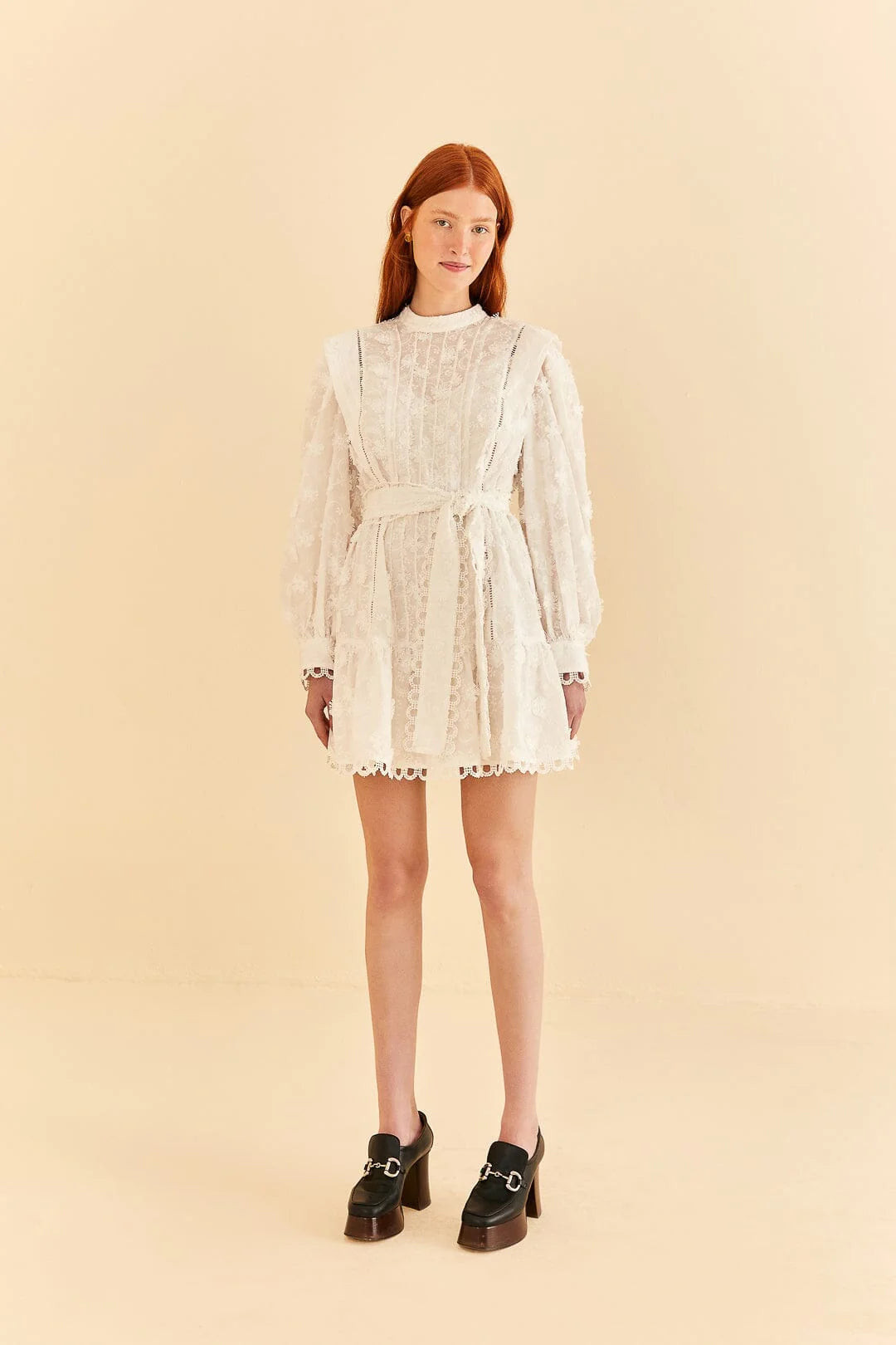 3d Flower Pleated Mini Dress | Shop BIRDIE