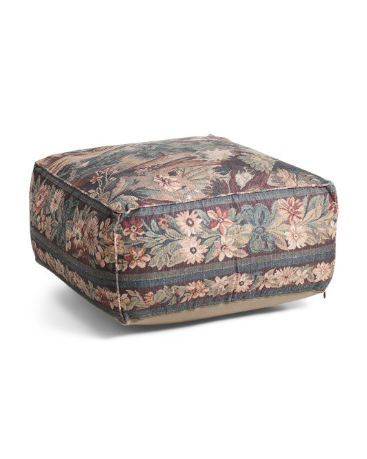 36x36 Forest Floral Tapestry Oversized Pouf | Poufs & Ottomans  | Marshalls | Marshalls