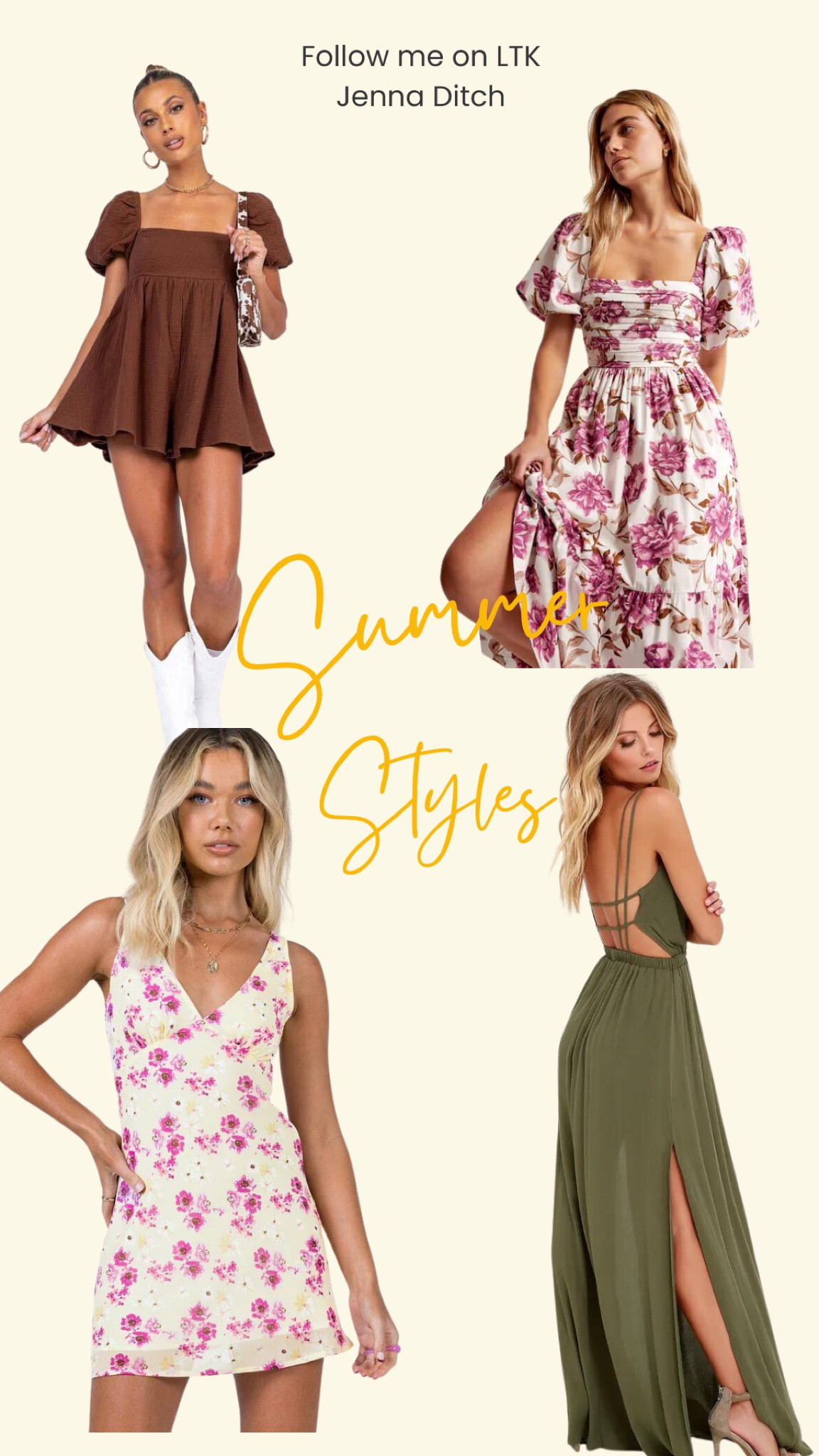 Super cute summer styles for the season!! #summer #summerdresses #summerstyle #outfitideas #summerfun 

#LTKunder100 #LTKSeasonal #LTKstyletip