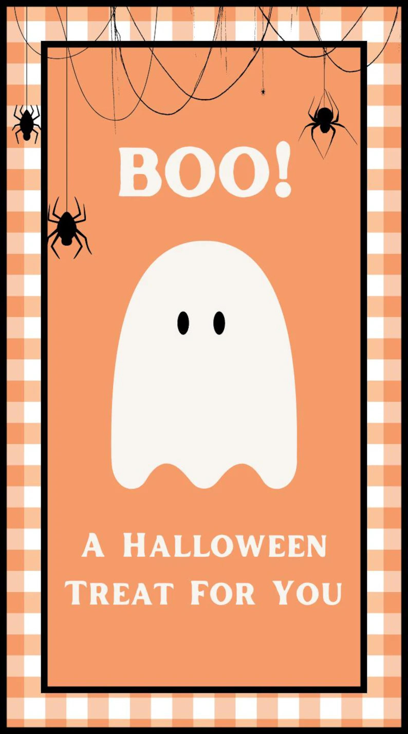 Boo! A Halloween Treat For You Gift Tag | DIGITAL DOWNLOAD |  Halloween Gift Tag | Halloween Gift... | Etsy (Global)