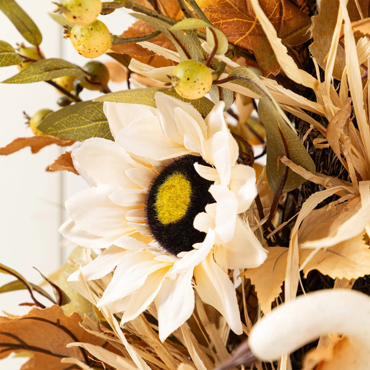 36"H Fall Neutral Sunflower, Pumpkin And Leaf Porch Tree | Wayfair North America