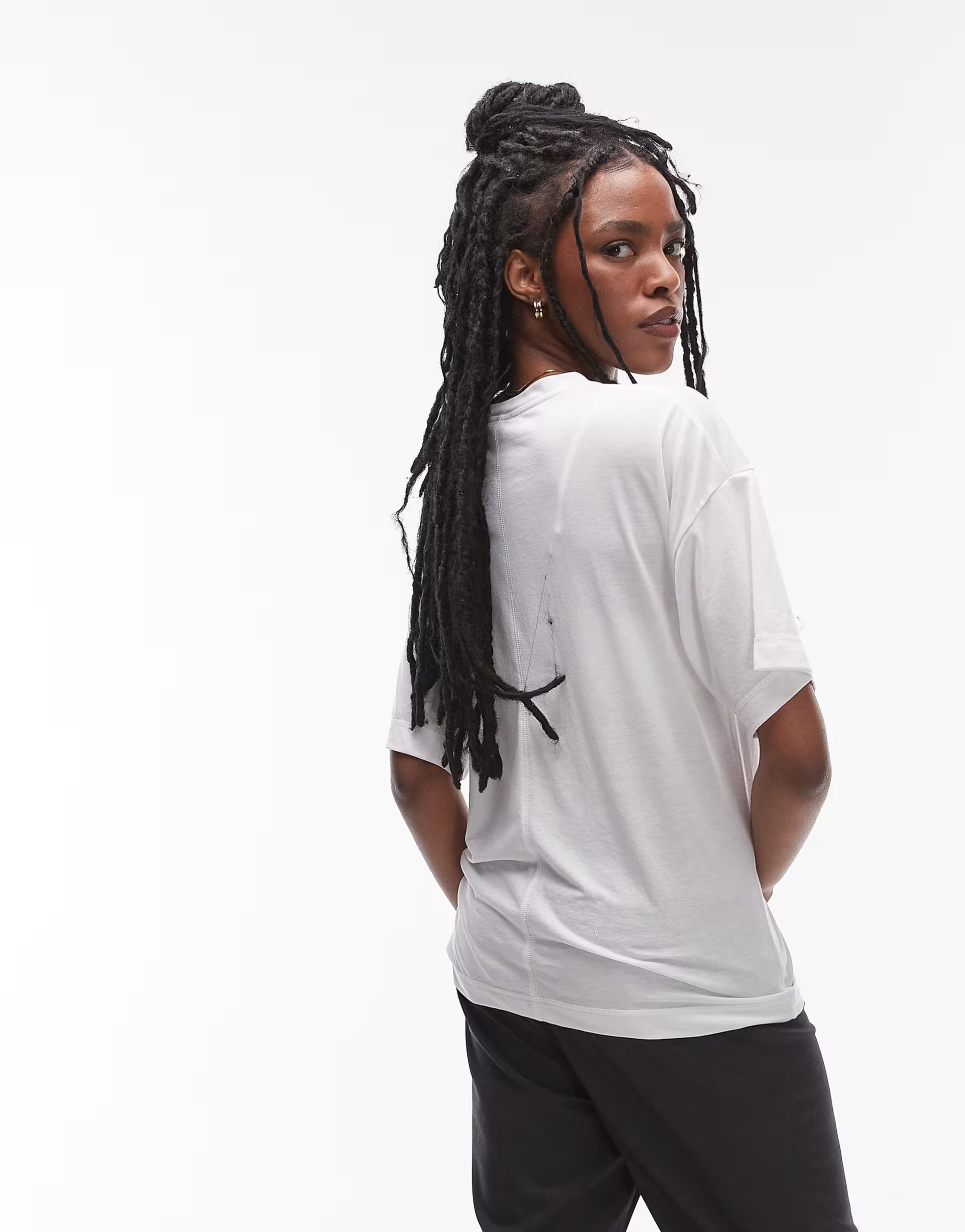 Topshop slouchy v neck tee in white | ASOS (Global)