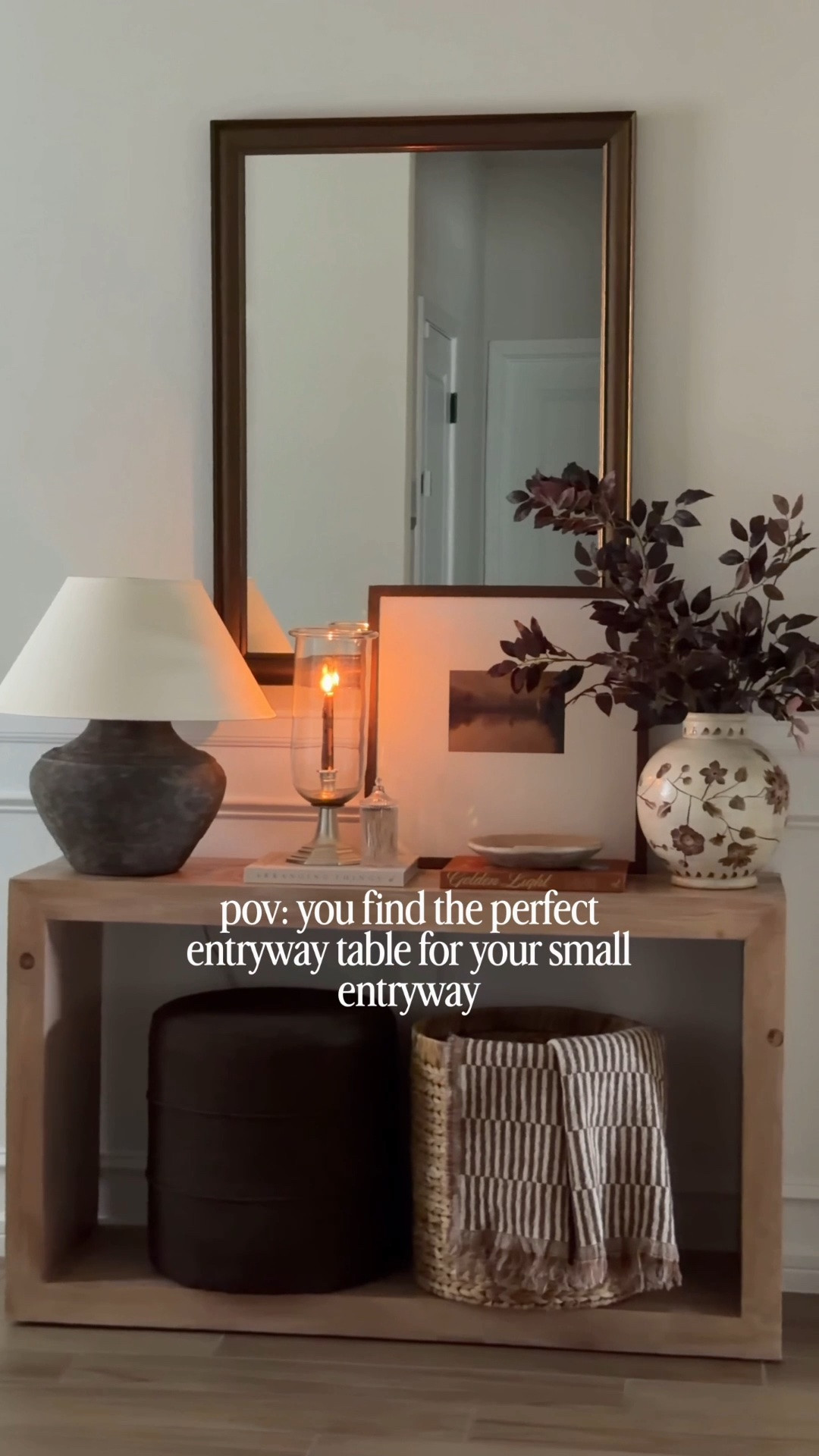 the prettiest entryway table for a small wall 😍

#entrywaytable #entrywaystyling #potterybarn #mcgeeandco

#LTKSeasonal #LTKHome #LTKSaleAlert