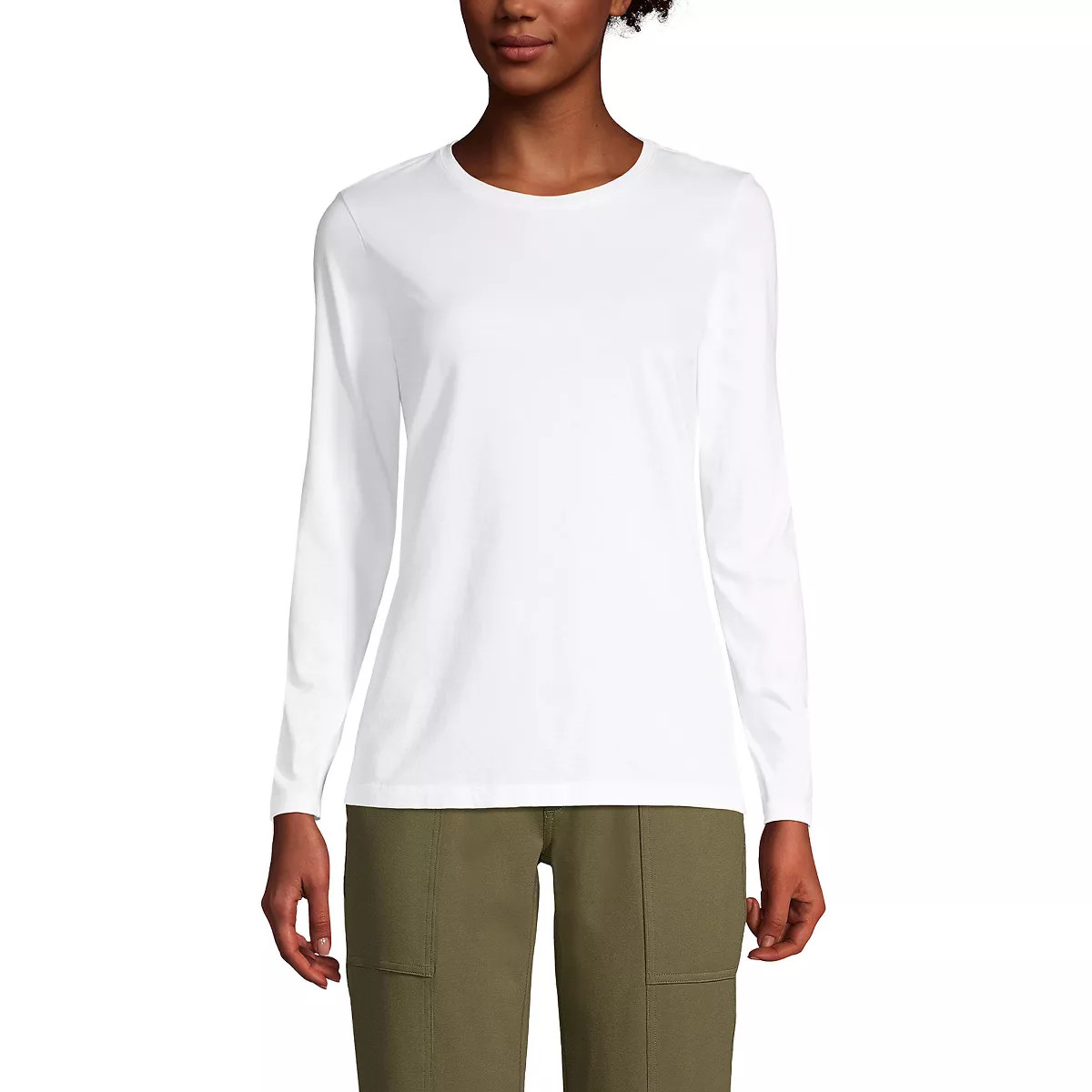 Lands' End Women's Relaxed Supima Cotton T-Shirt | Target
