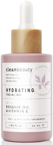 Clean Beauty Hydrating Rose Petal Facial Oil with Rosehip Oil & Vitamin E, Reduce Fine Lines & Da... | Amazon (US)