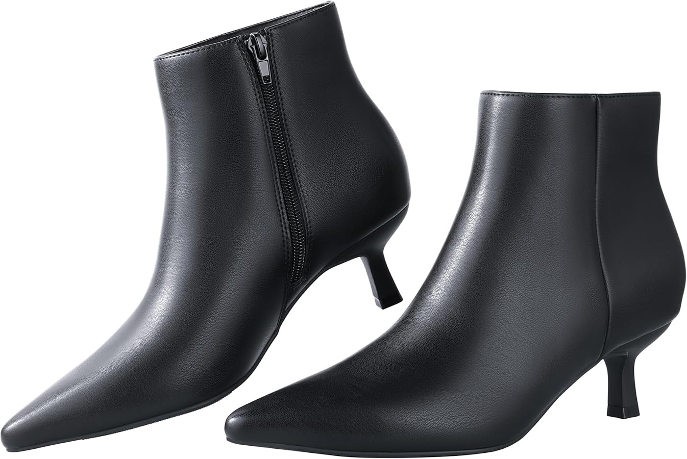 Kitten Heel Ankle Boots for Women - Black Kitten Heels Ankle Booties Womens Winter Fall Boots for... | Amazon (US)