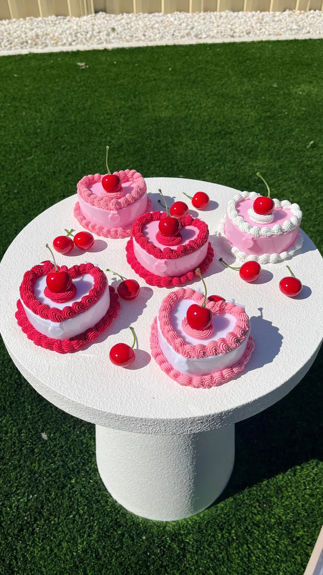 Cherry Heart Cake Jewellery Box With Mirror-fake Vintage Cake Trinket Box With Cherry-mini Versio... | Etsy (US)