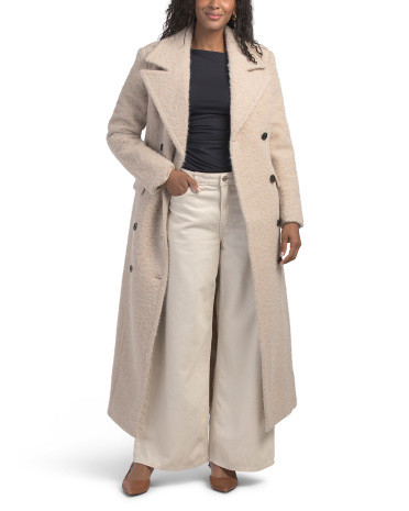 Strong Shoulder Double Breasted Maxi Coat | TJ Maxx