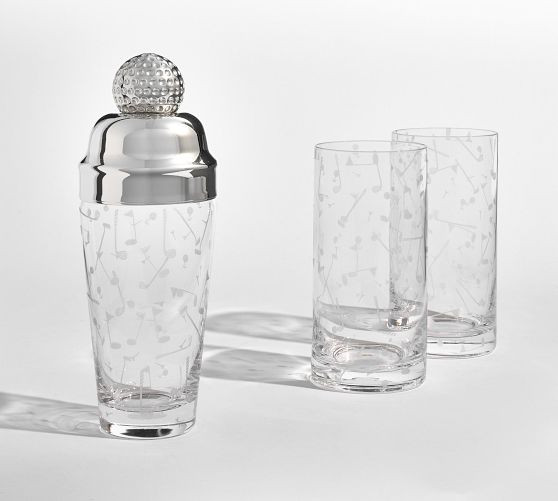 Figural Golf Cocktail Shaker & Highball Glasses | Pottery Barn (US)