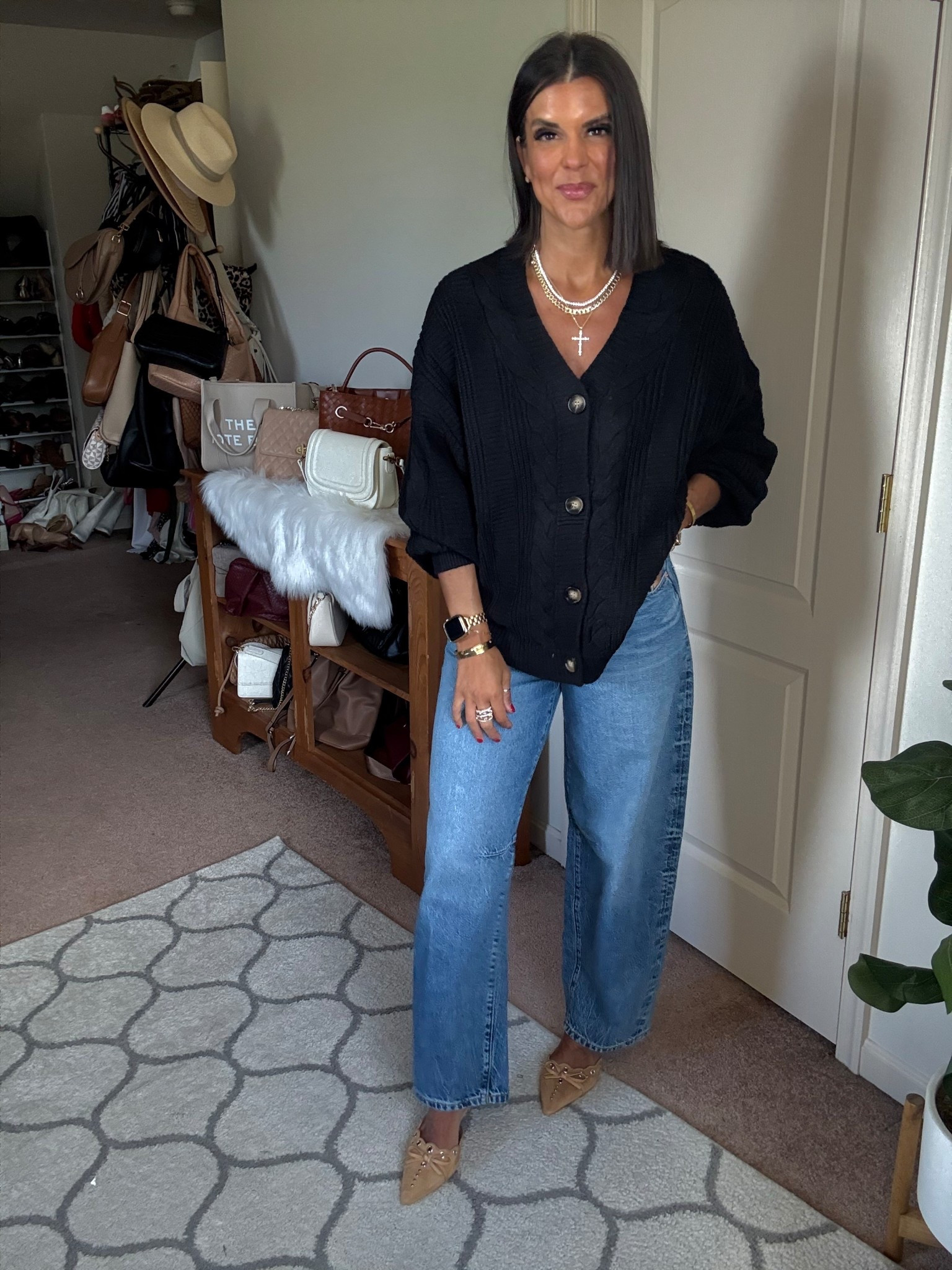 Size small in cardigan Size 26 in jeans Heels tts

#LTKFindsUnder100 #LTKSeasonal