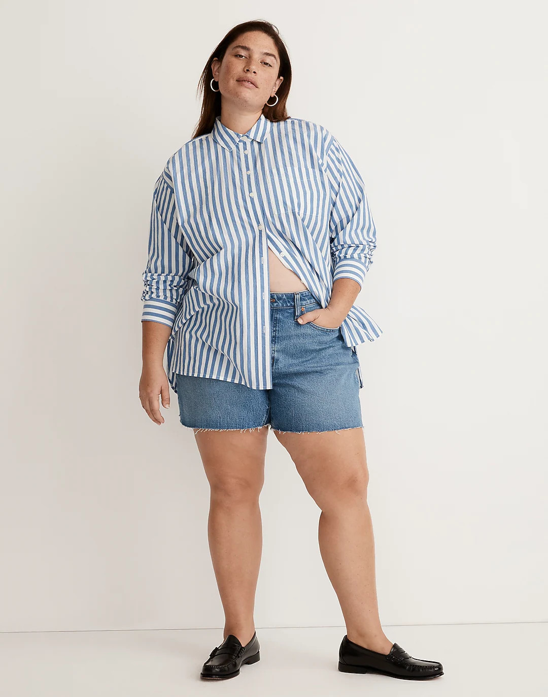 The Plus Curvy Perfect Vintage Jean Short in Swanset Wash | Madewell