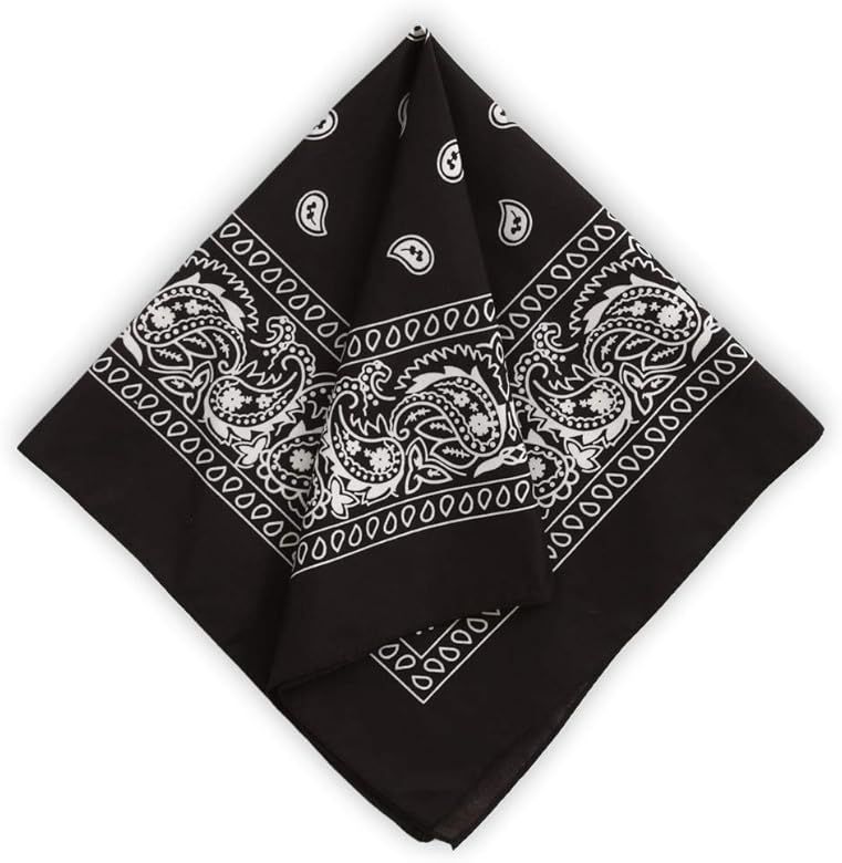 Large Bandana Handkerchiefs - Head Bandannas for Men & Women - Colorful Paisley Cowboy Bandana Pa... | Amazon (US)