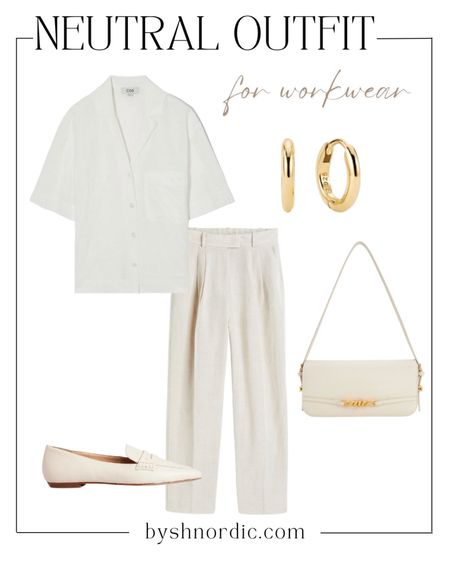 Workwear outfit: white top, golden earrings, white shoes, and more! #allwhiteoutfit #businesscasual #officeoutfit #ukfashion #outfitidea

#LTKFind #LTKworkwear #LTKstyletip