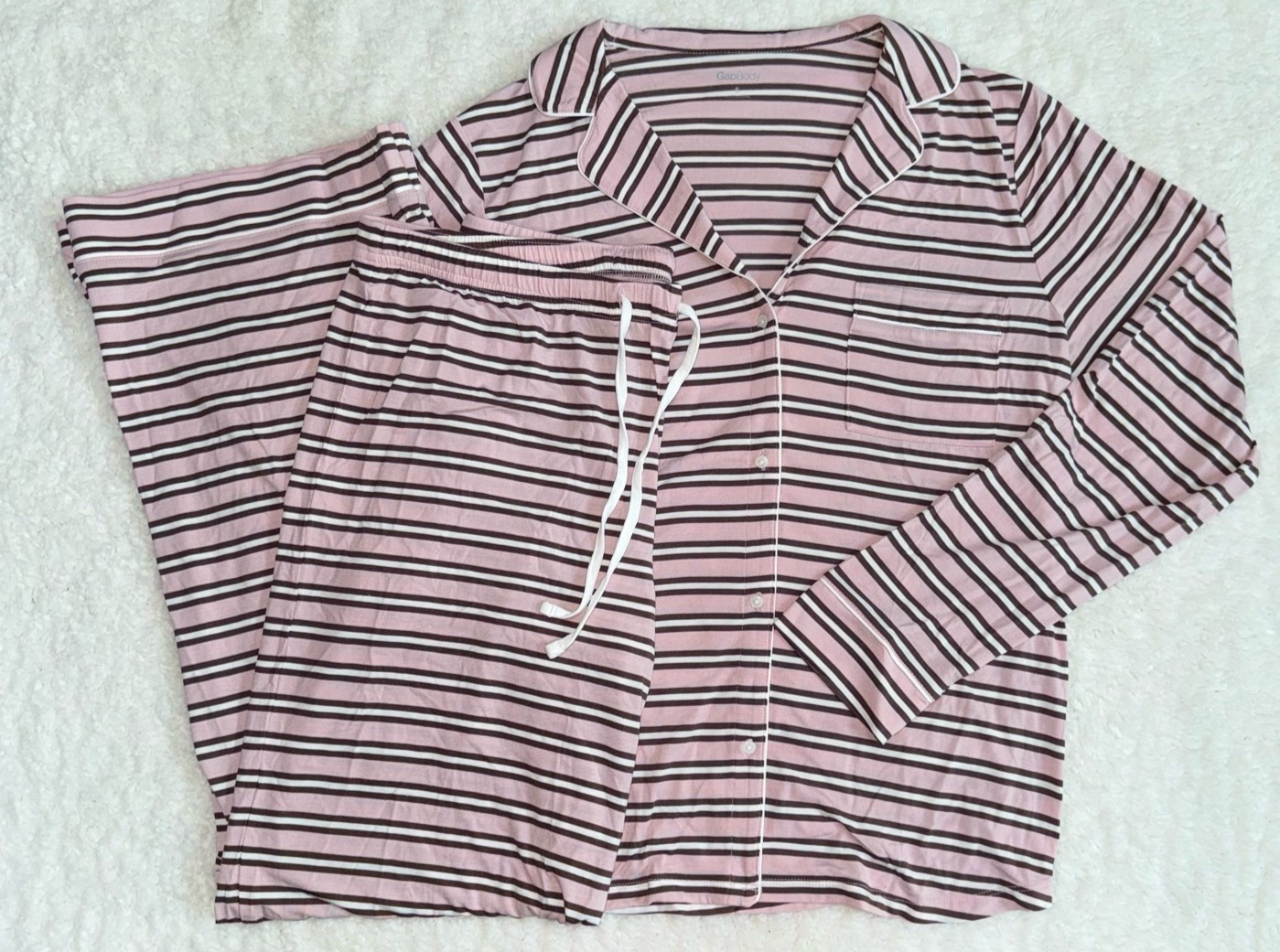 Cozy nights in these Gap striped PJs 🎀🩷 the cutest little sleep set for fall 🤎

#Gap #GapPajamas #GapStyle #PajamaSet #CozyPJs #FallPajamas #CozySeason #Sleepwear #Loungewear #FallStyle #ComfyAndCute #LTKFinds #LTKStyle #LTKCreator

#LTKHome #LTKselfcare #LTKSeasonal #LTKootd