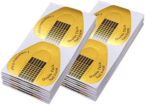 200 Pcs Long Nail Forms for Acrylic Nails, Thick Nail Art Tips Extension Forms, Durable Acrylic N... | Amazon (US)