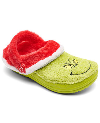 Crocs x The Grinch Little Kids Classic Lined Clogs from Finish Line - Macy's | Macy's