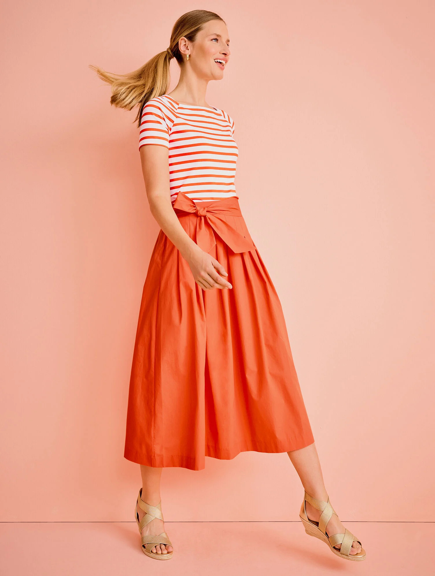 Talbots Effortless Jersey Square Neck Top - Riviera Stripe | Talbots