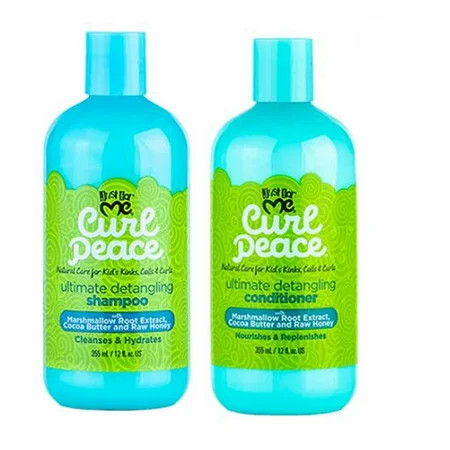 Just For Me Curl Peace Marshmallow Root & Cocoa Butter Hair Set (Shampoo + Conditioner 12 fl.oz) | Walmart (US)