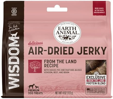 Earth Animal Wisdom Air-Dried Jerky From the Land Recipe | Dog Treats | Dog Snacks | Premium Natu... | Amazon (US)