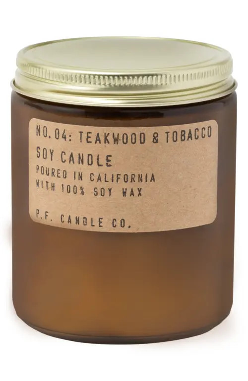 P.F. Candle Co. Teakwood & Tobacco Candle in Teakwood And Tobacco at Nordstrom, Size 7.2 Oz | Nordstrom