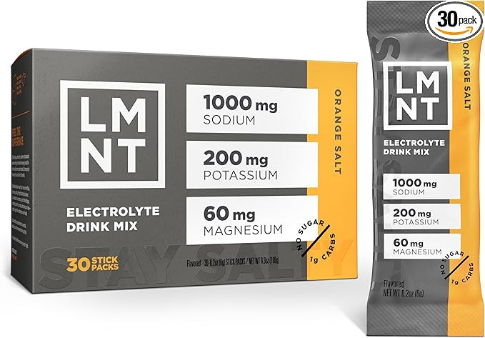 LMNT Zero Sugar Electrolytes - Orange Salt | Drink Mix | 30-Count | Amazon (US)