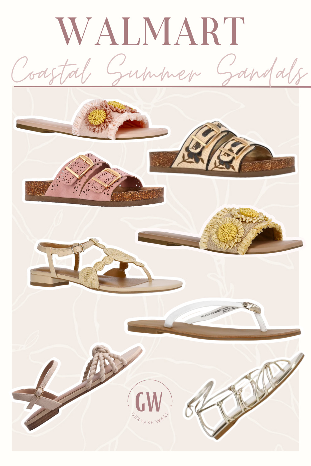 Walmart coastal summer sandals 🌊👡 These are giving all the beachy vibes—you’re going to love them for summer! 

 #LTKootd #LTKSwim #LTKBeauty
