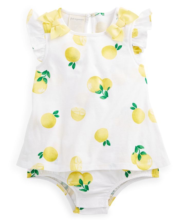First Impressions Baby Girls Cotton Lemon Splash Sunsuit, Created for Macy's & Reviews - All Baby... | Macys (US)