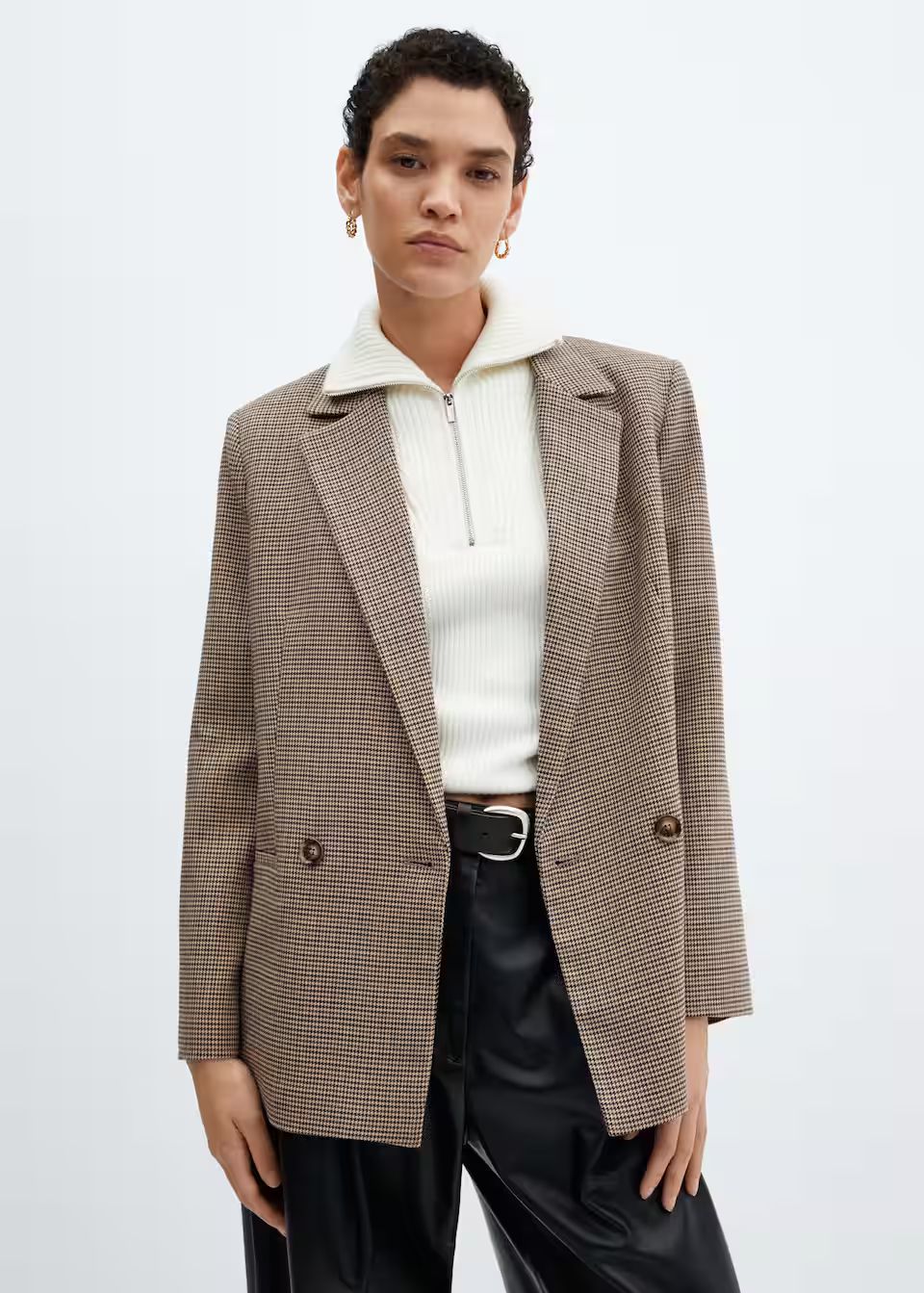 Cross button blazer -  Women | Mango USA | MANGO (US)