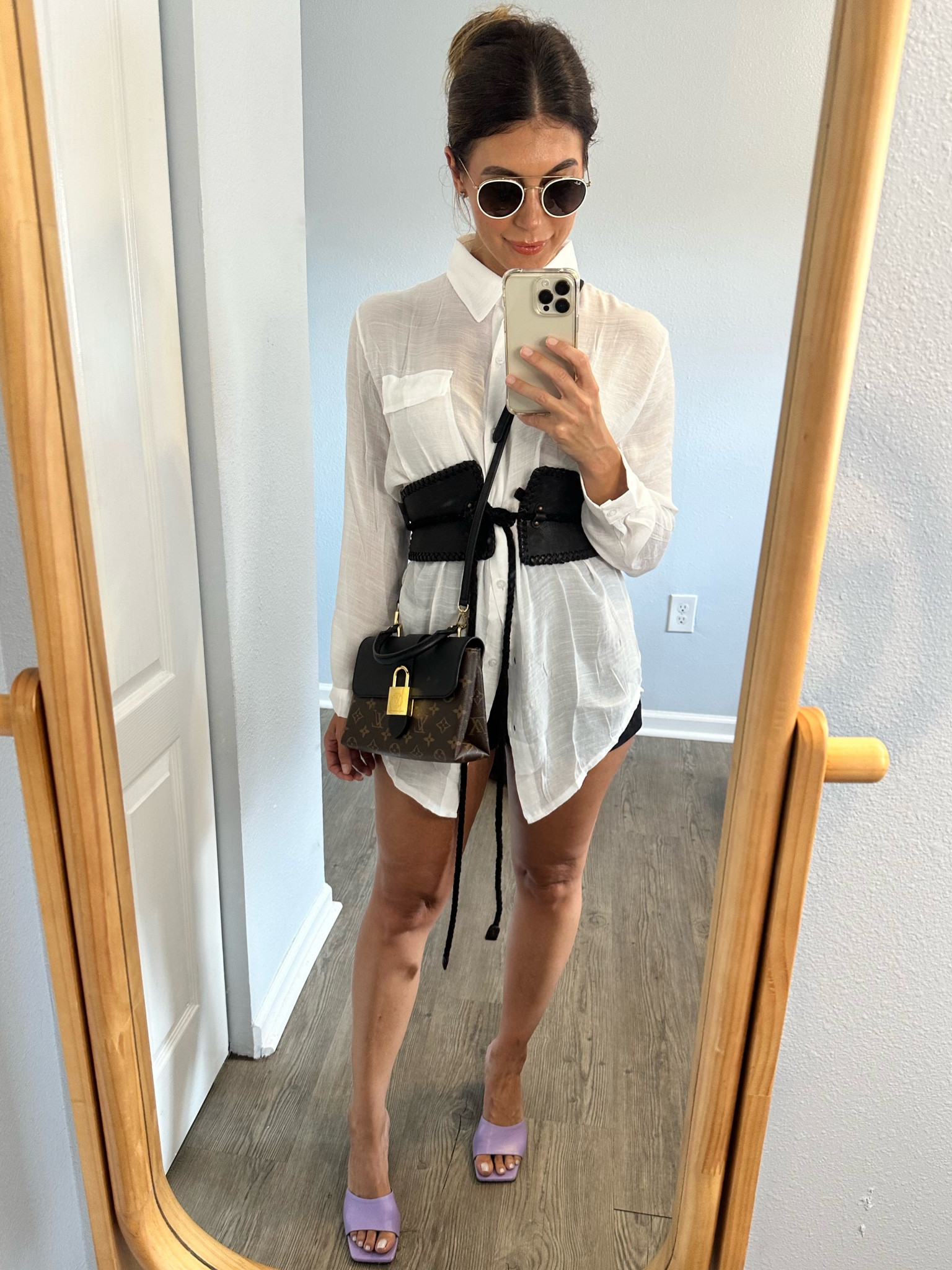 Im loving this edgier summer look. Easy pieces but when put together they make a statement. I’m always cinching my waist so my frame isn’t lost in the fabric of fuller/straighter cuts! 

#LTKSeasonal #LTKshoecrush #LTKstyletip