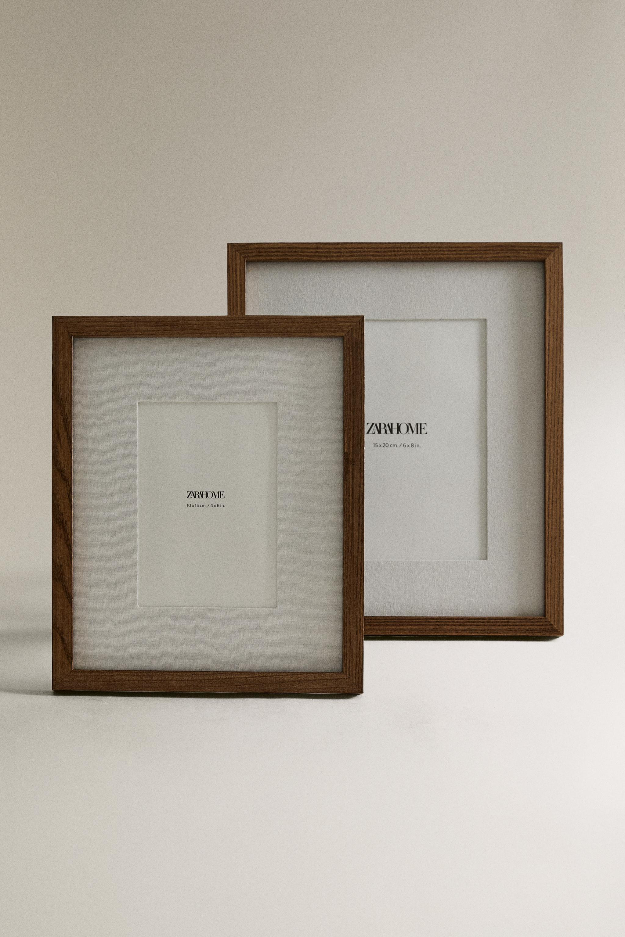WOODEN AND LINEN PHOTO FRAME | Zara UK