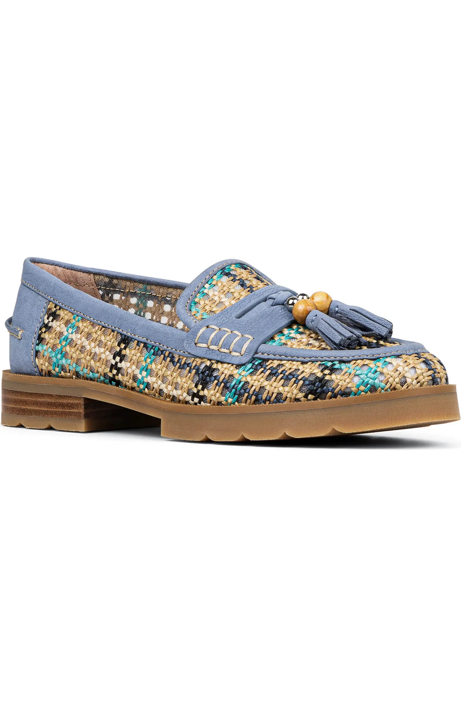 Lenny Woven Raffia Tassel Loafer (Women) | Nordstrom