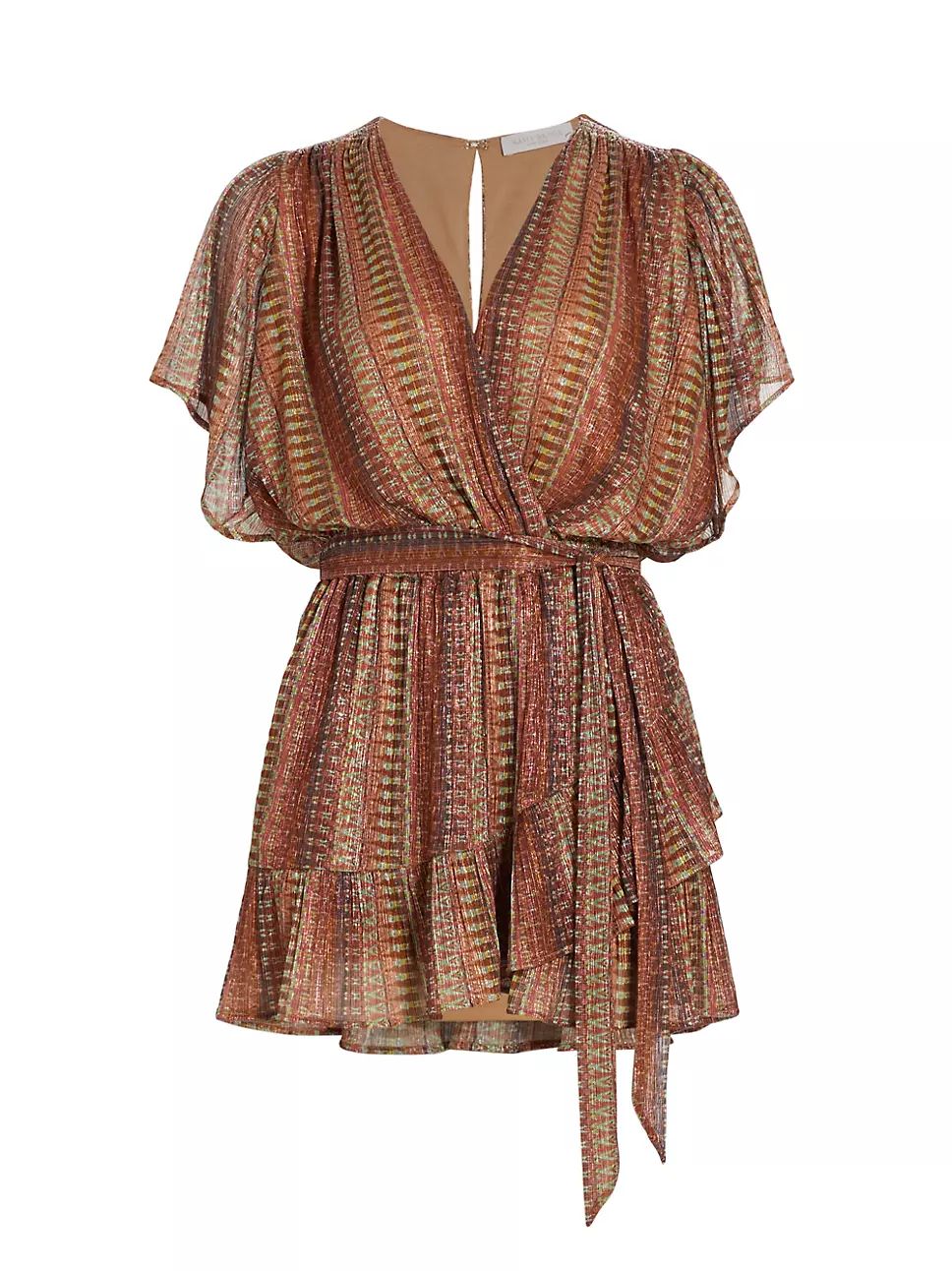 Chelsea Belted Printed Minidress | Saks Fifth Avenue