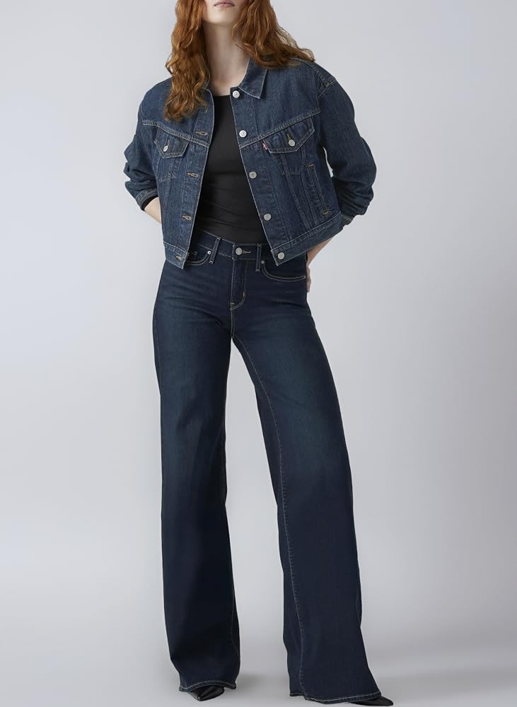 Levi's Women's 318 Shaping Wide Leg Jeans | Amazon (UK)