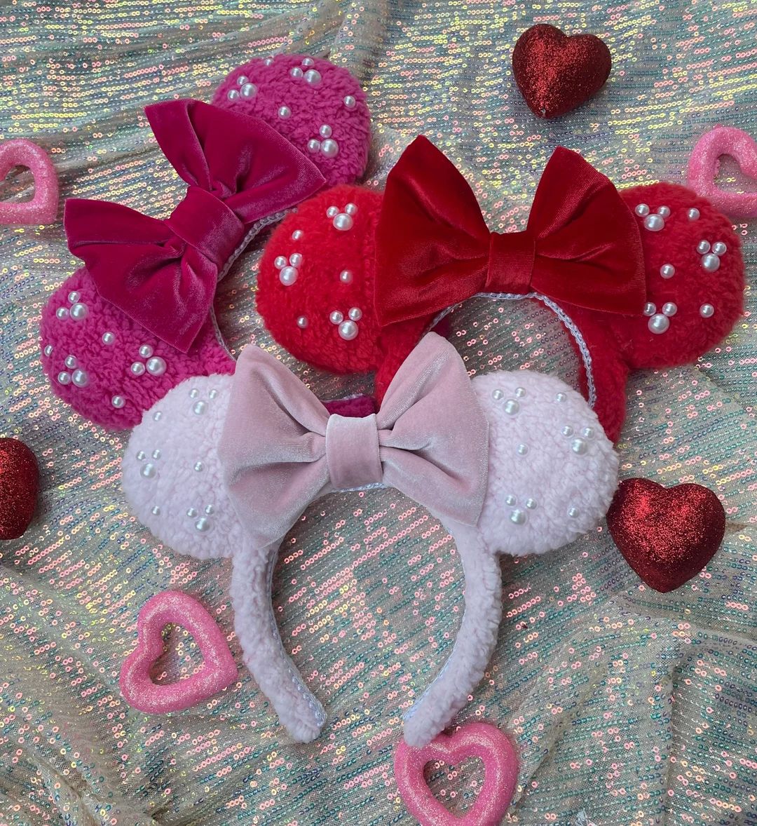 Valentine’s Day Sherpa Minnie Ears | Etsy (US)