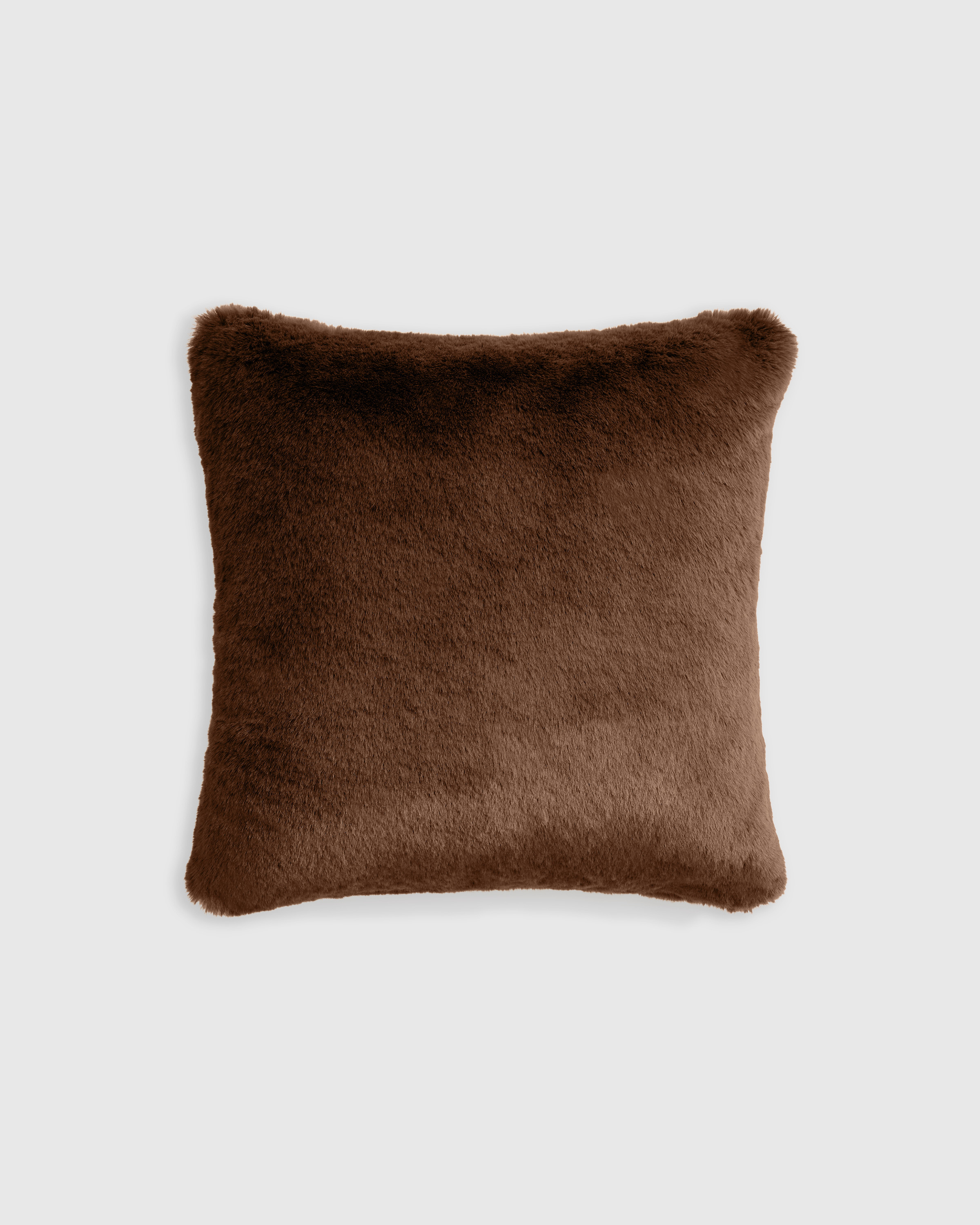 Quince | Luxury Faux Fur Pillow Cover in Truffle, Size 20x20, Recycled Polyester | Quince