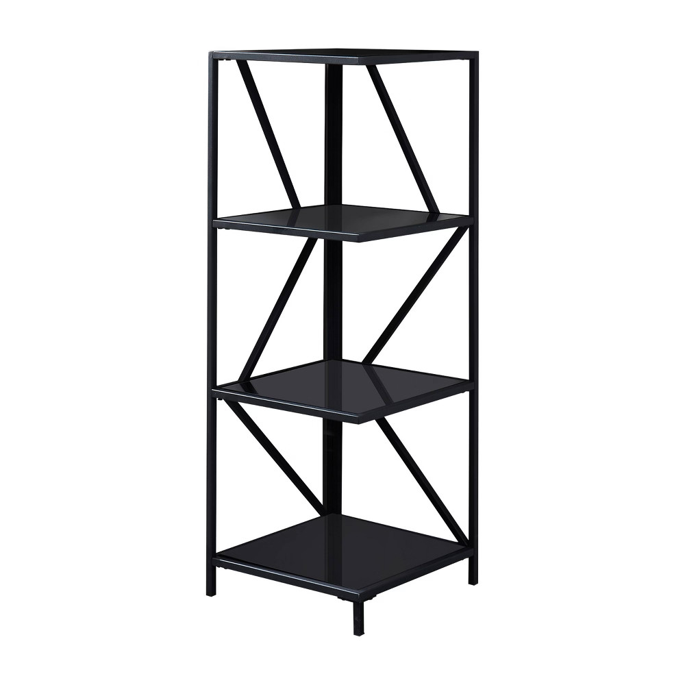 44"" Konian Metal Corner Bookshelf Black - miBasics | Target