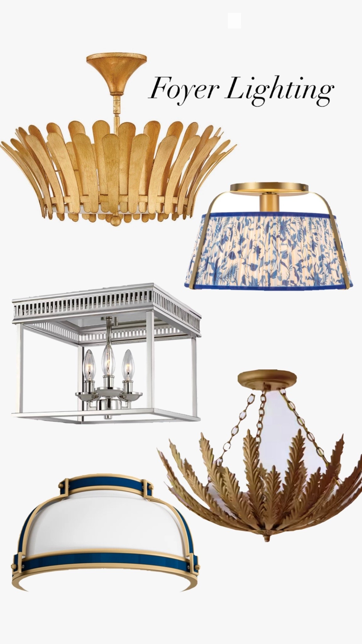 Classic foyer lighting for 8 foot ceilings 

#LTKOver40 #LTKSaleAlert #LTKHome