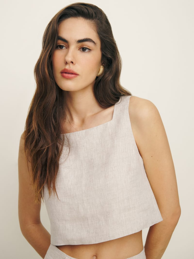 Saige Linen Top | Reformation (Global)