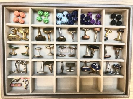 We love everything about Stackers- the color variety, the tray options, and best of all you can add on as your collection grows. This particular 41-section stacker tray is great for cuff links, earrings, or any other small items you want to sort and keep organized.

#LTKunder50 #LTKhome #LTKmens